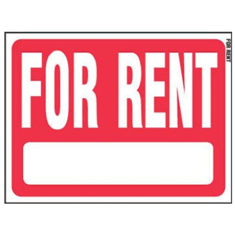 For Rent Gauge Plas Signboard 18X24" - Red
