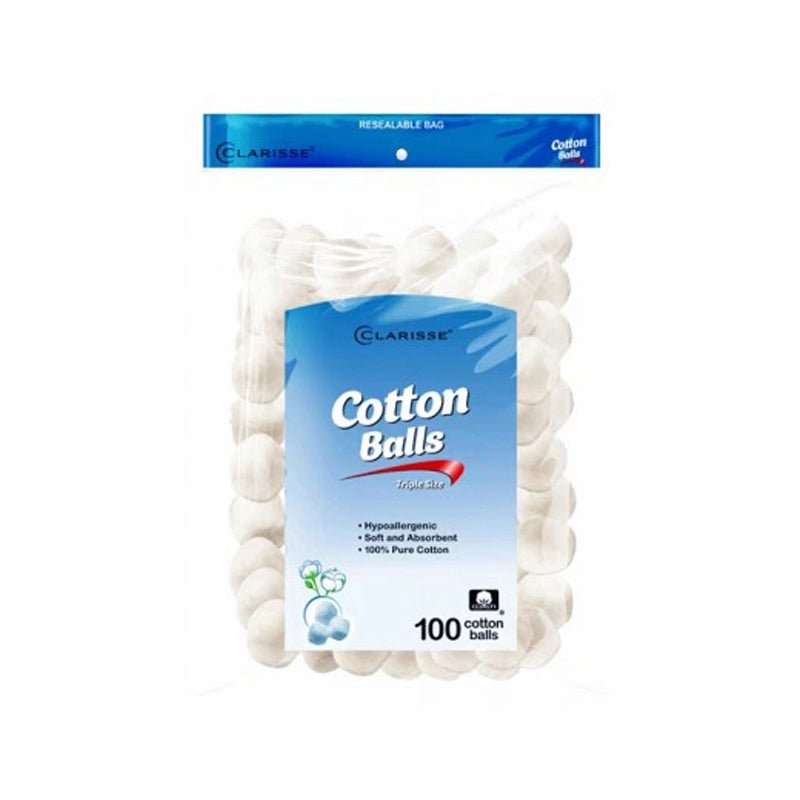 Clarisse Cotton Balls – 100 Count-White