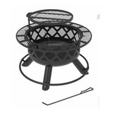 Shinerich Industrial 24" Ranch Fire Pit - Black
