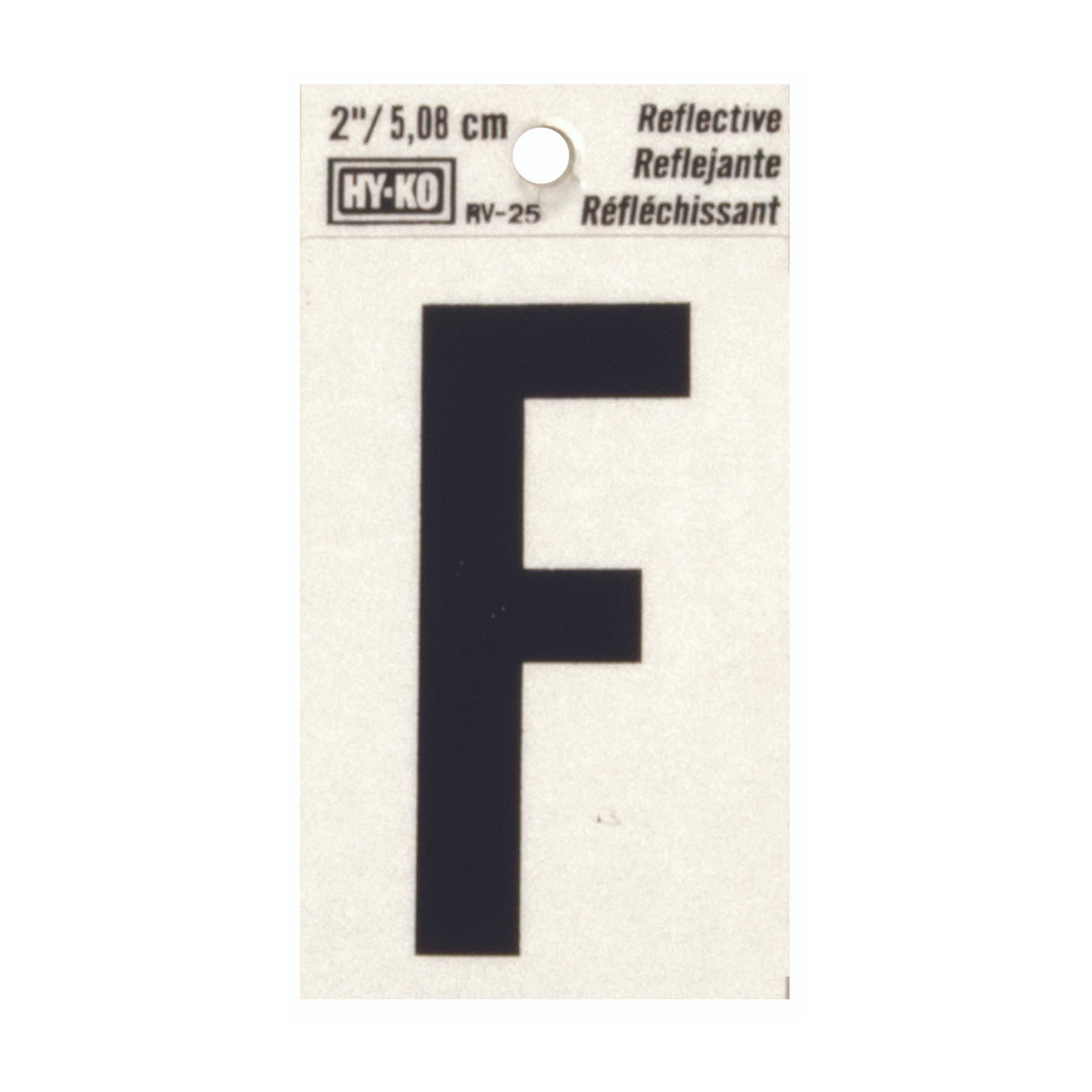 Reflective Black Letter - F