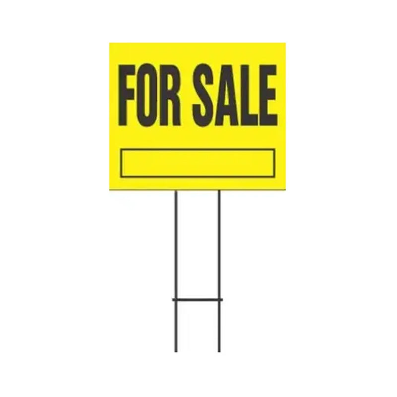 Hy-Ko For Sale Sign Board 20X24"-Yellow