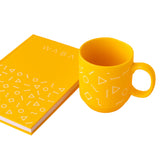 Ceramic mug with notebook- Yellow