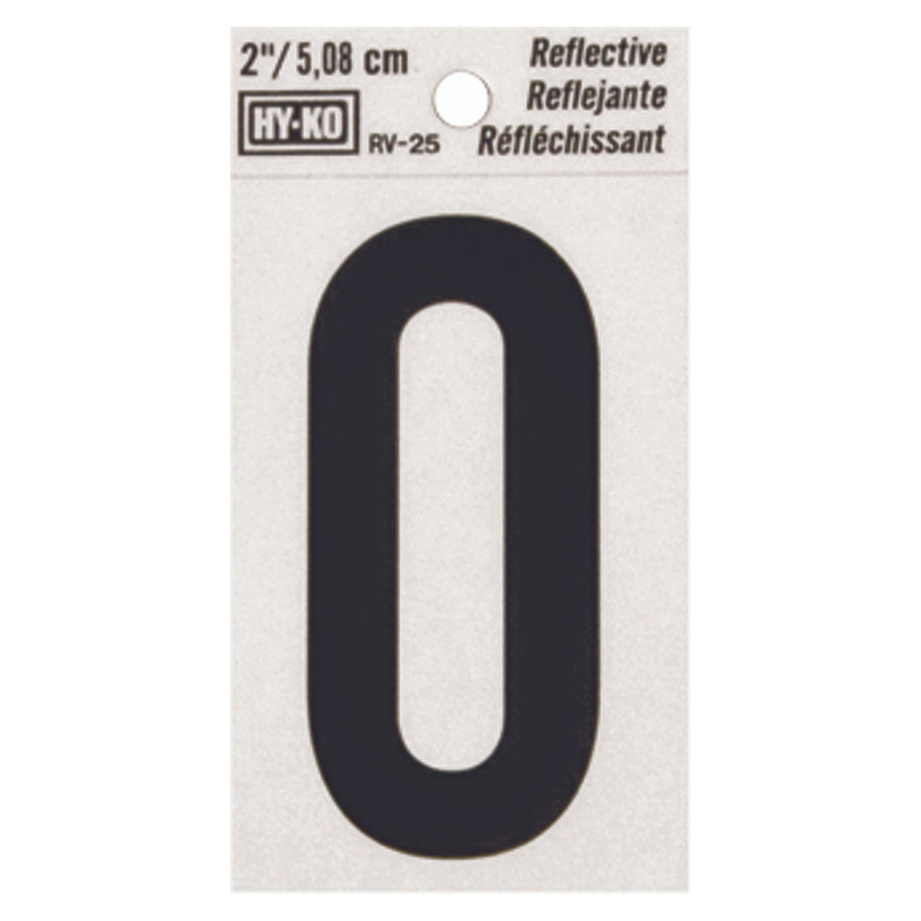 Reflective Black Number - 0