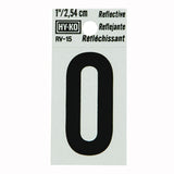 Reflective Black Number - 0