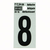 Reflective Black Number - 8