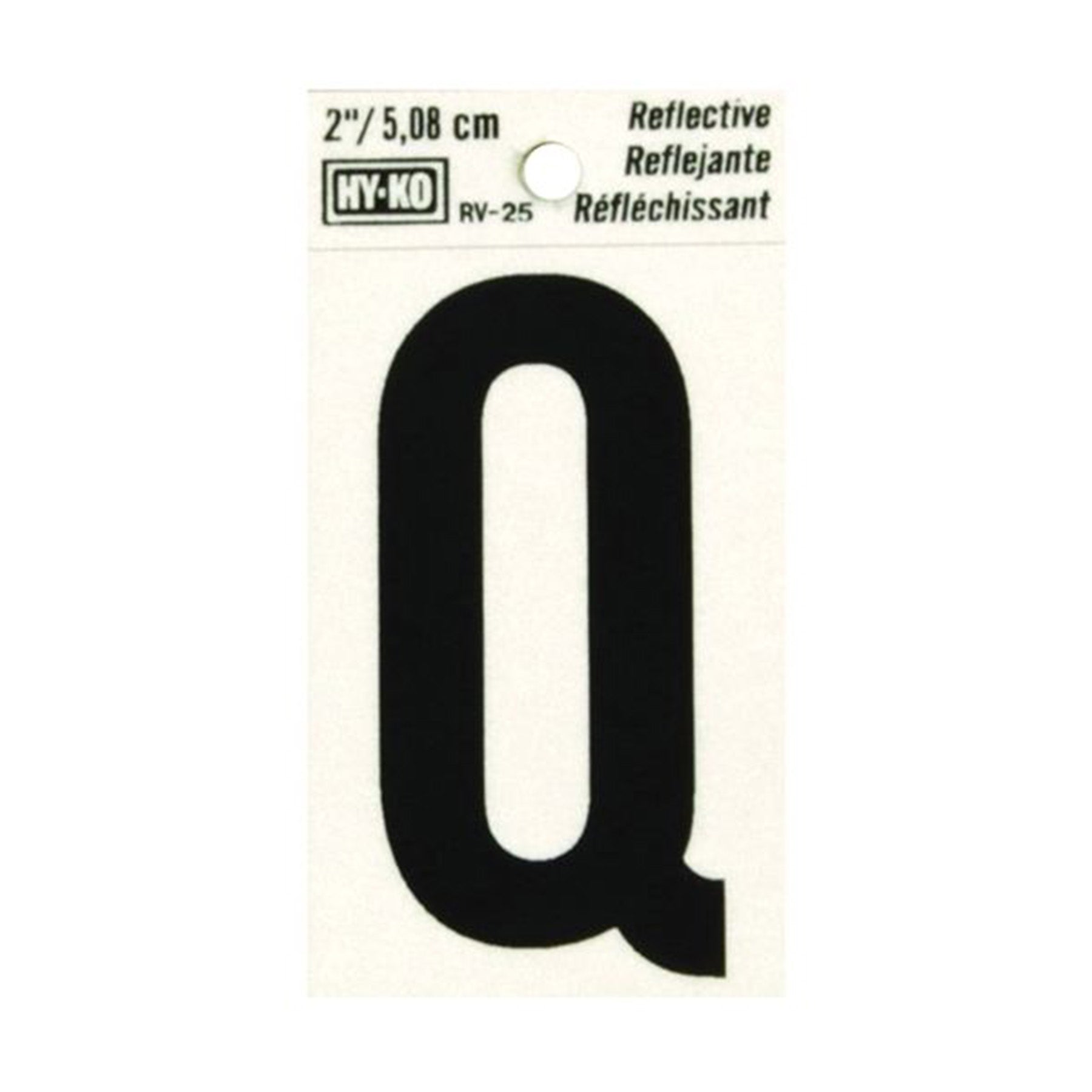 Reflective Black Letter - Q