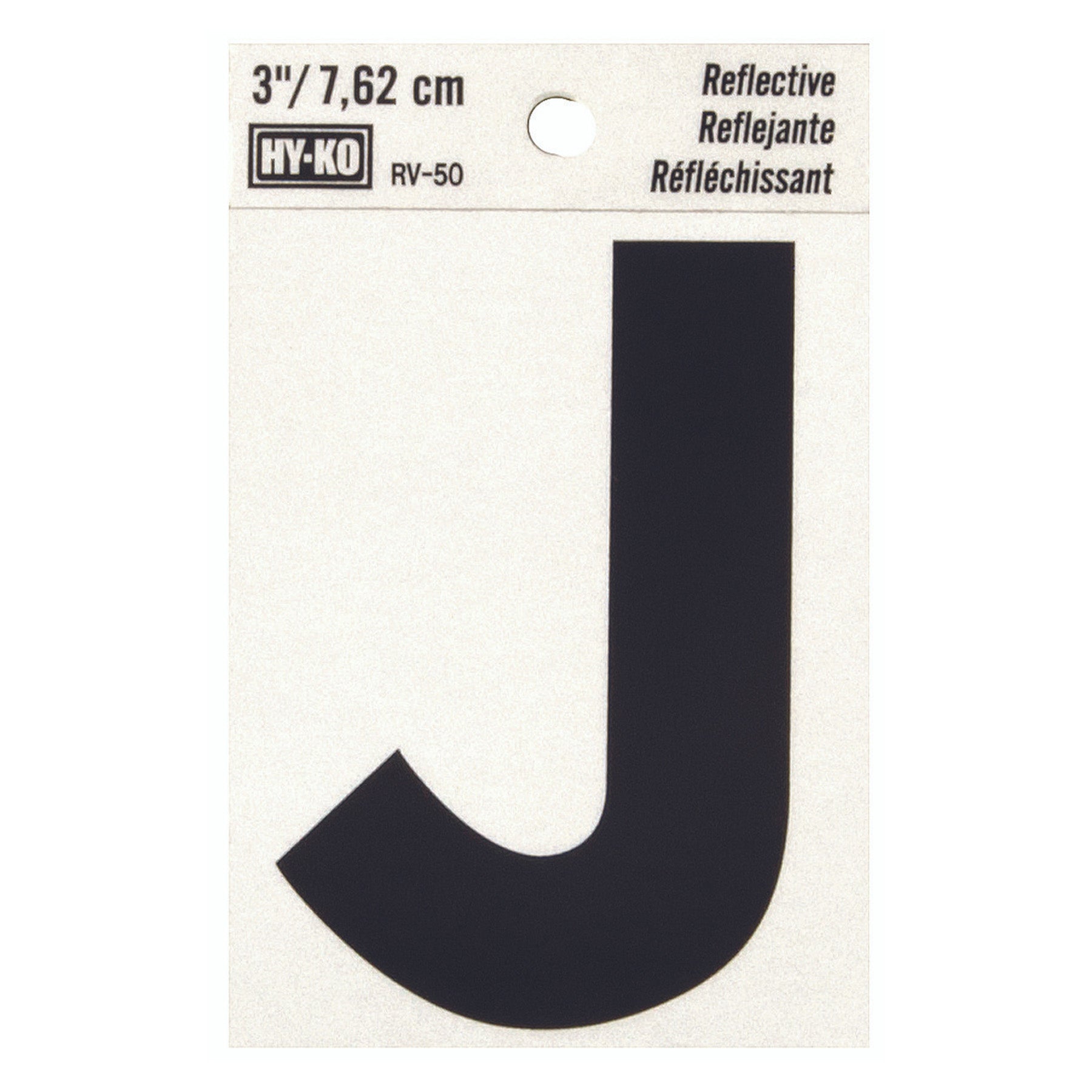 Reflective Black Letter - J