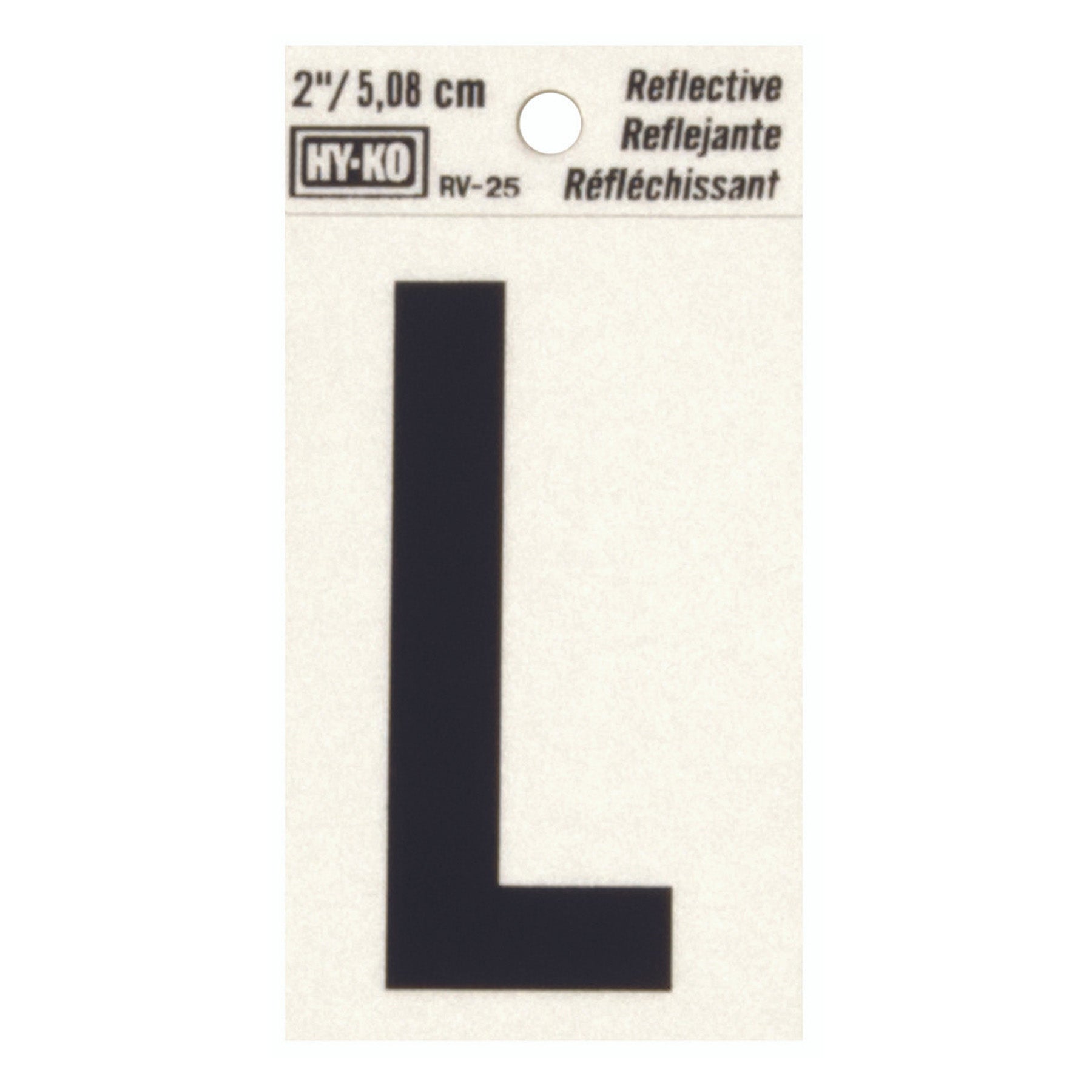 Reflective Black Letter - L