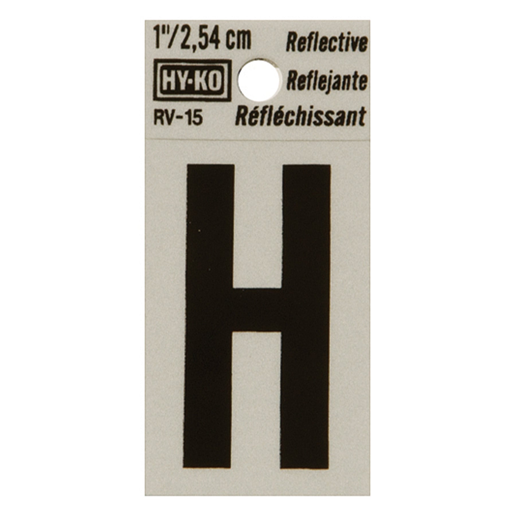 Reflective Black Letter - H
