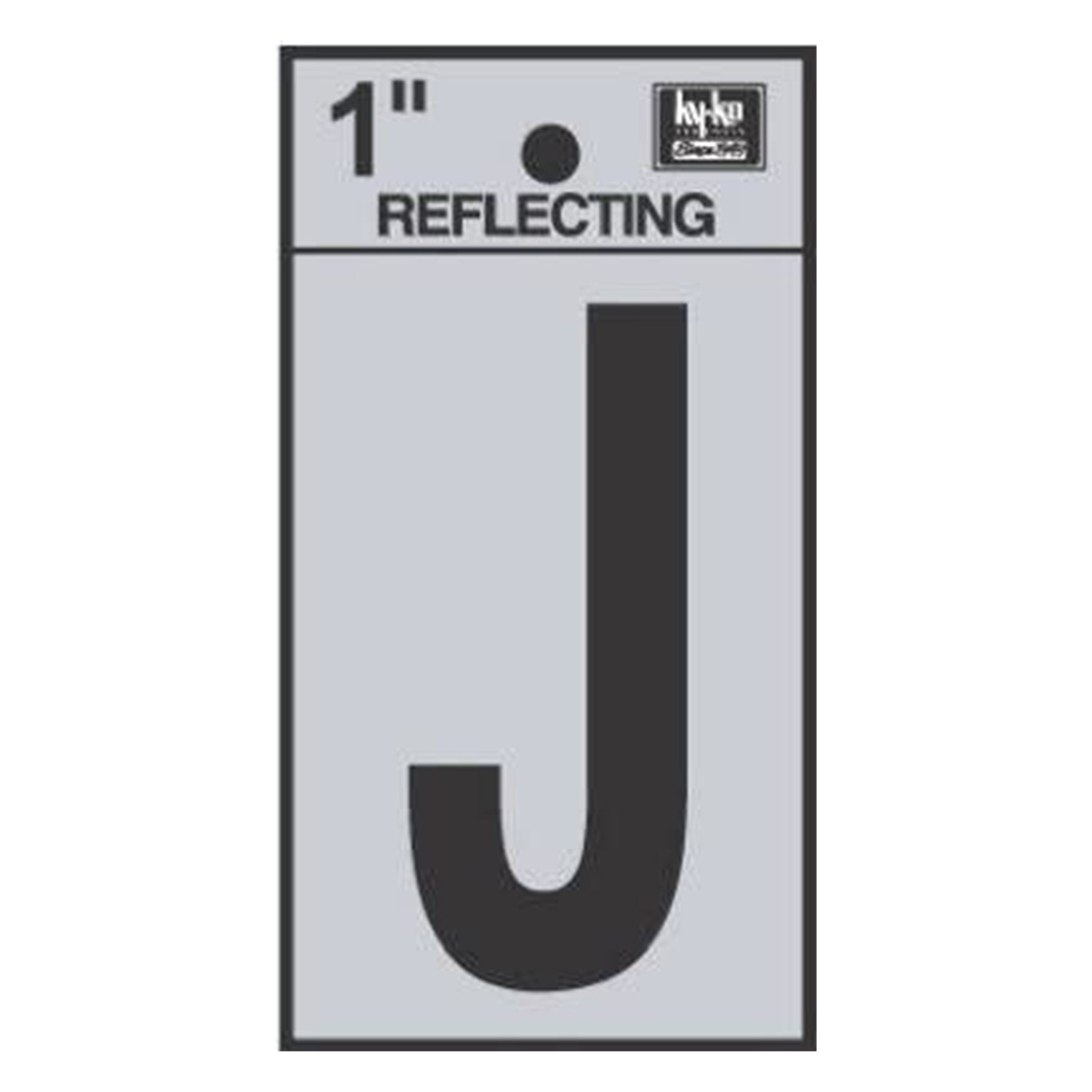 Reflective Black Letter - J