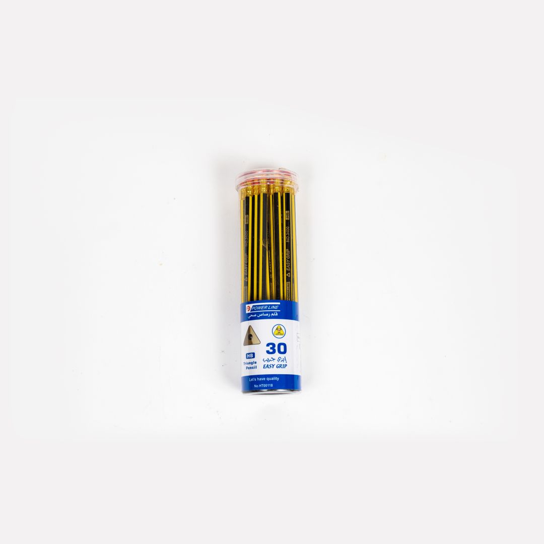Power Line Hb Triangular Graphite Pencils-Multicolor