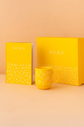 كوب سيراميك مع دفتر - أصفر