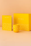 Ceramic mug with notebook- Yellow