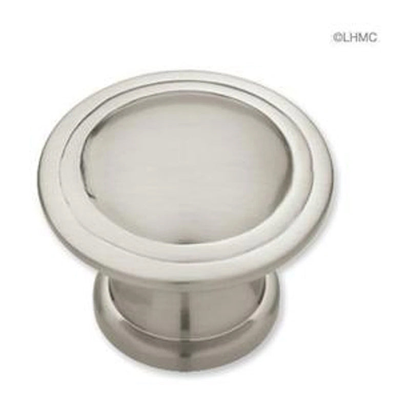 Ridge Knob Satin Nickel 1 1/8 Inch-White
