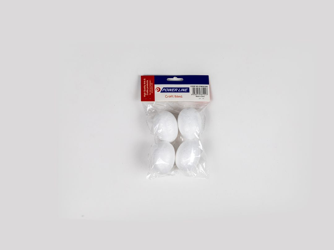 Power Line High-Quality Styrofoam Eggs 60 Mm-White