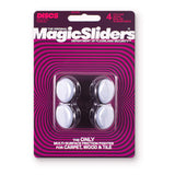 Magic Sliders 4Pc Nail-On Sliding Discs Round 30Mm - Silver