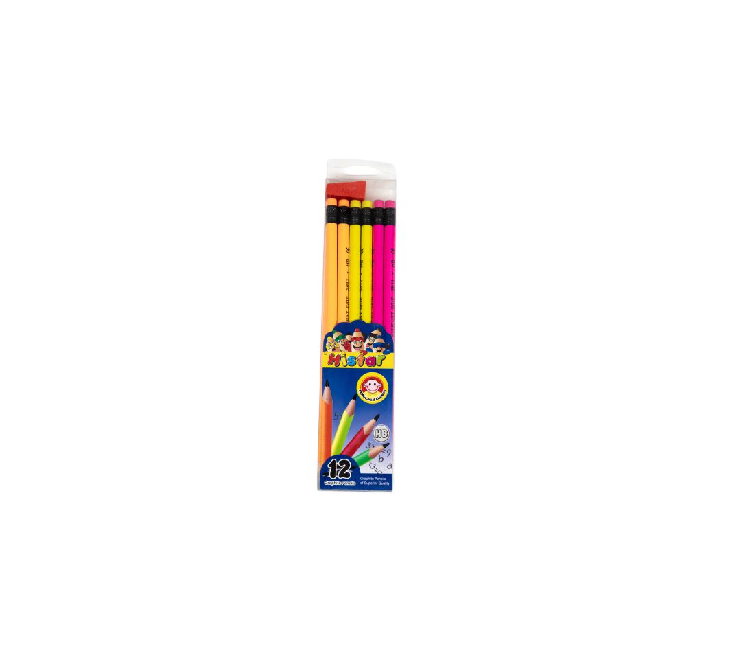 Hi Star Hb Graphite Pencils-Multicolor