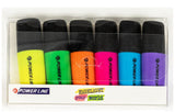 Power Line Fluorescent Highlighters Set Of 6-Multicolor