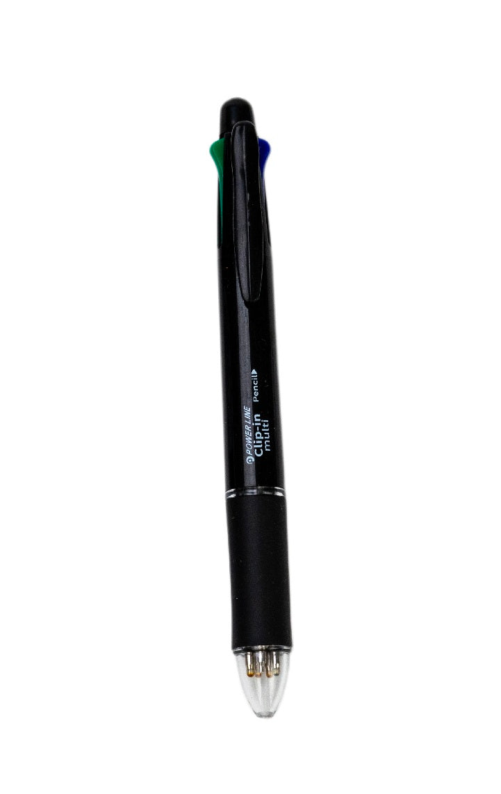 Power Line 4-In-1 Retractable Ballpoint Pens Black