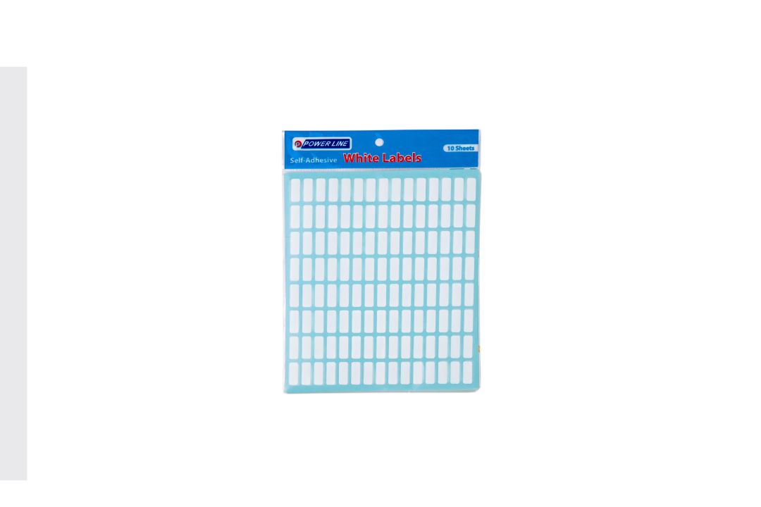 Power Line Self-Adhesive Labels-White