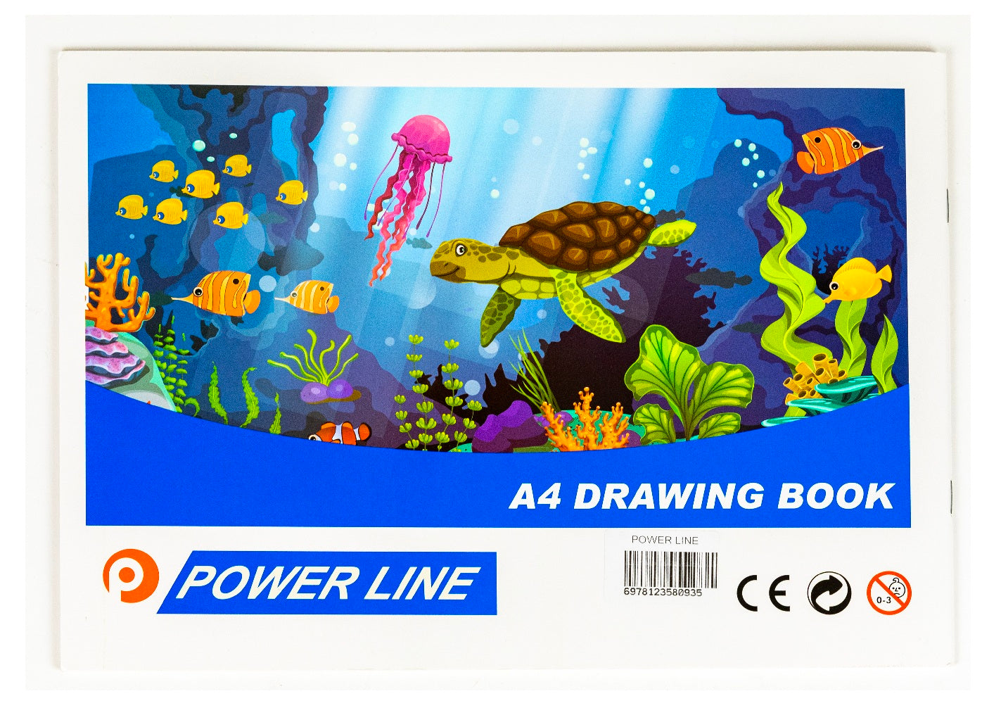 Power Line A4 Drawing Book-Multicolor