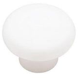 Plastic Round Knob-White
