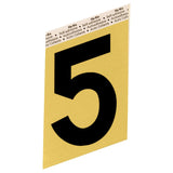 Hy-Ko Address Number 3-1/2 Alugg-25/5 - Black-Gold