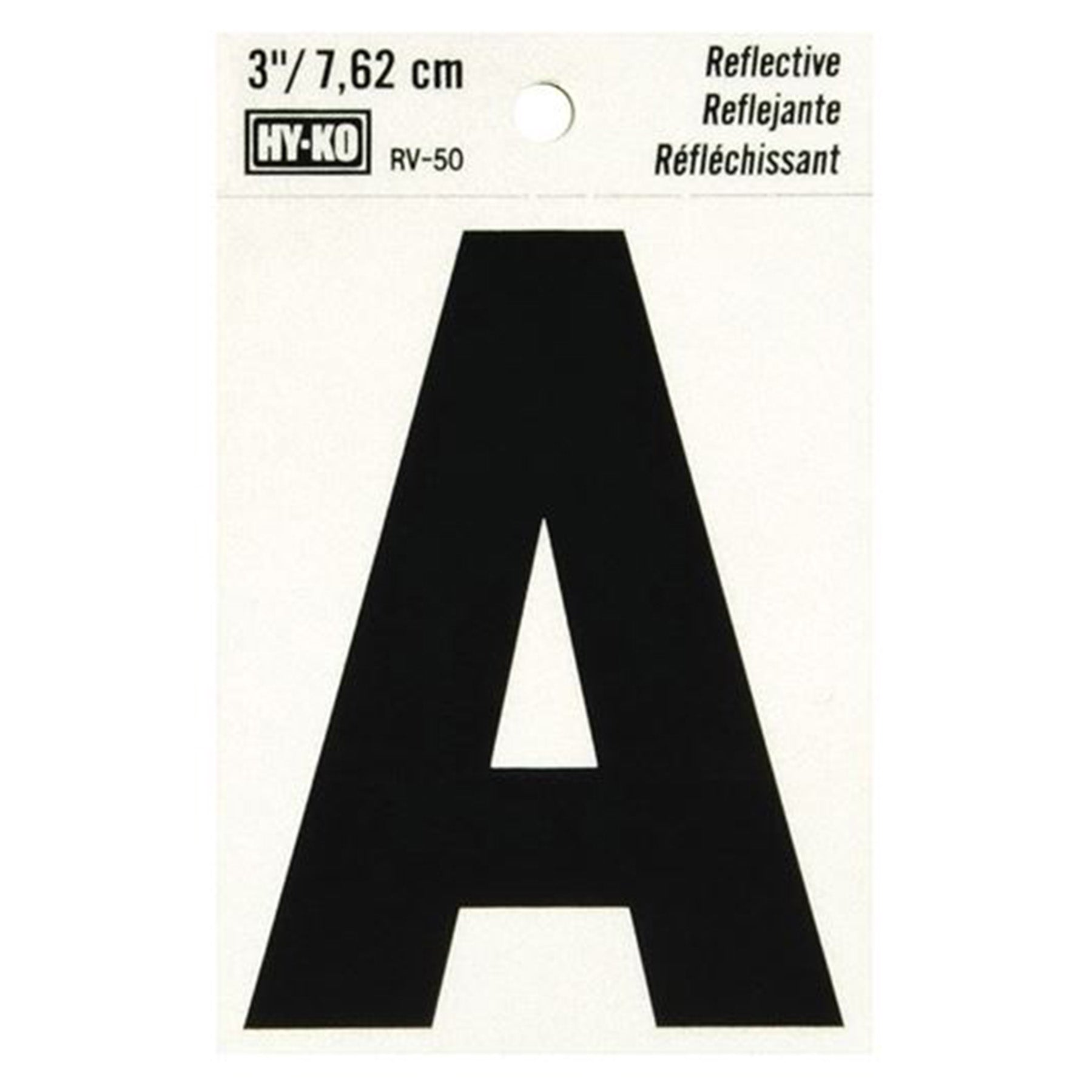 Reflective Black Letter - A