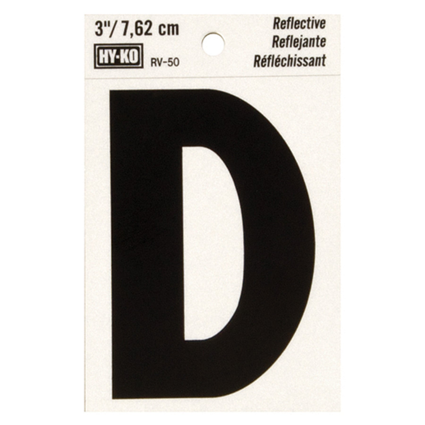 Reflective Black Letter -D