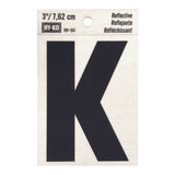 Silver Reflective Vinyl Letter K