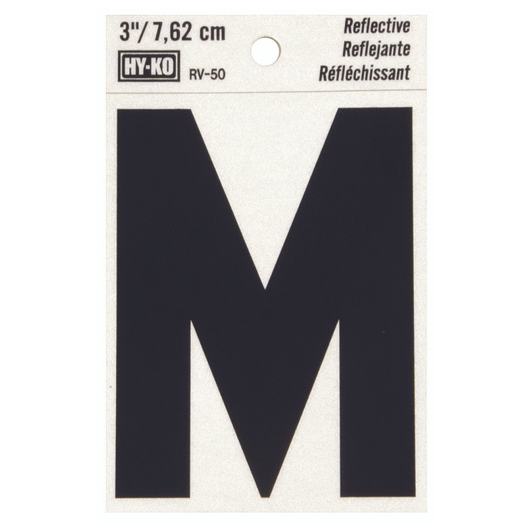 Reflective Black Letter -M