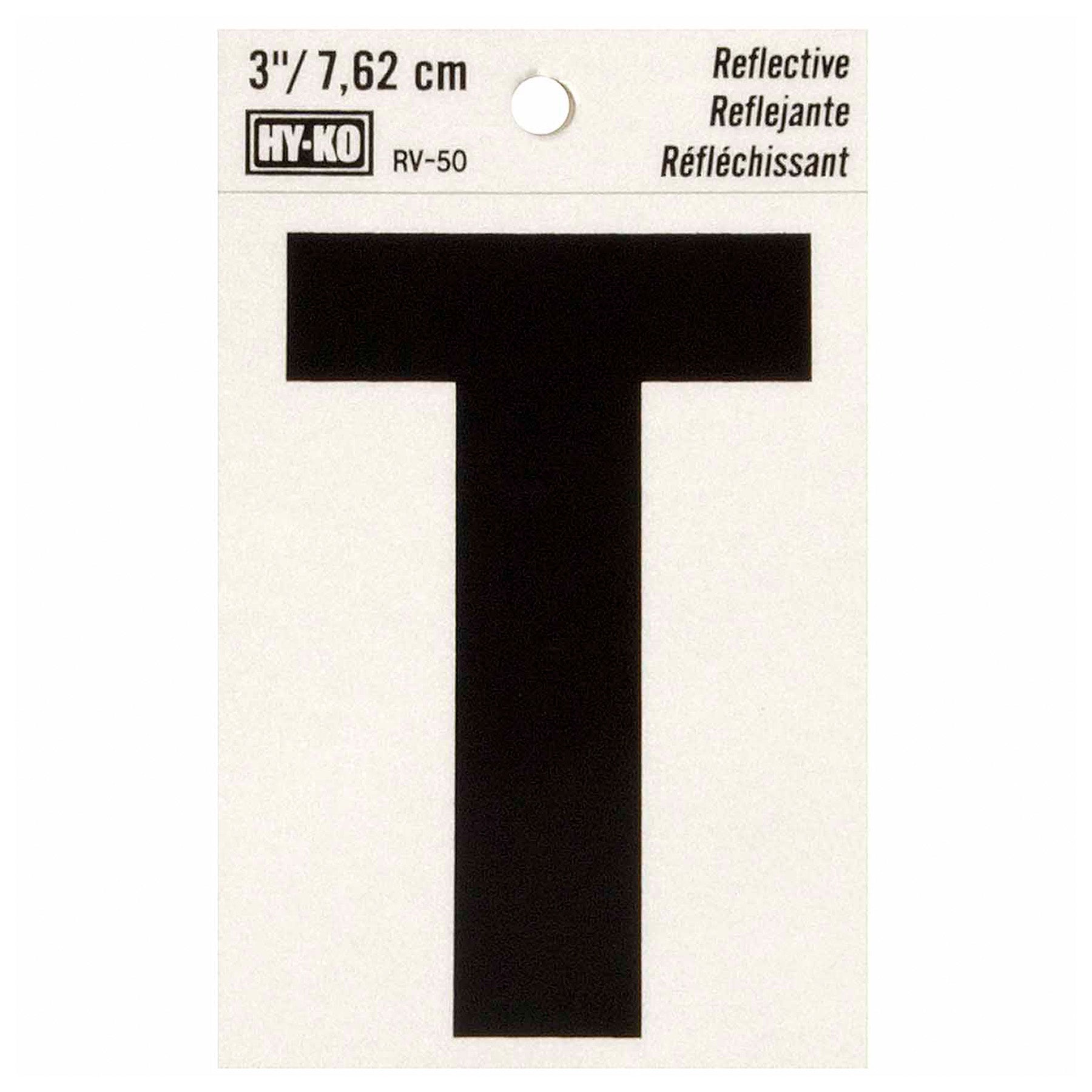 Reflective Black Letter - T