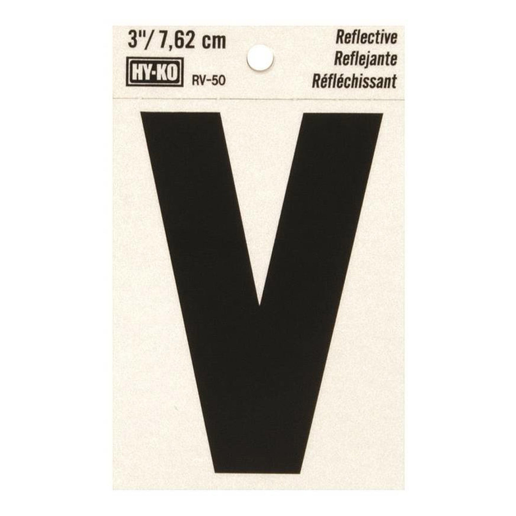 Reflective Black Letter - V
