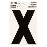 Reflective Black Letter -X