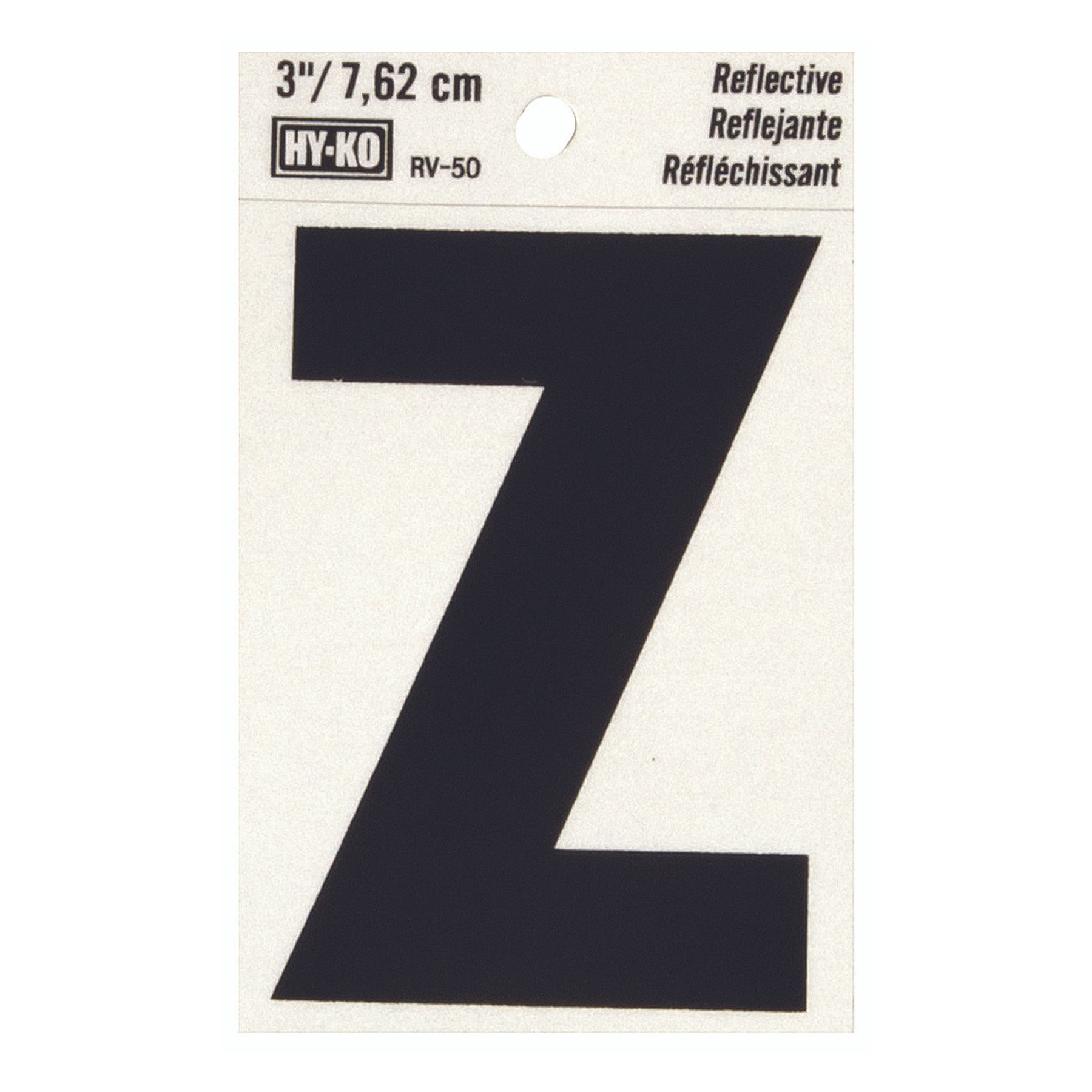 Reflective Black Letter -Z