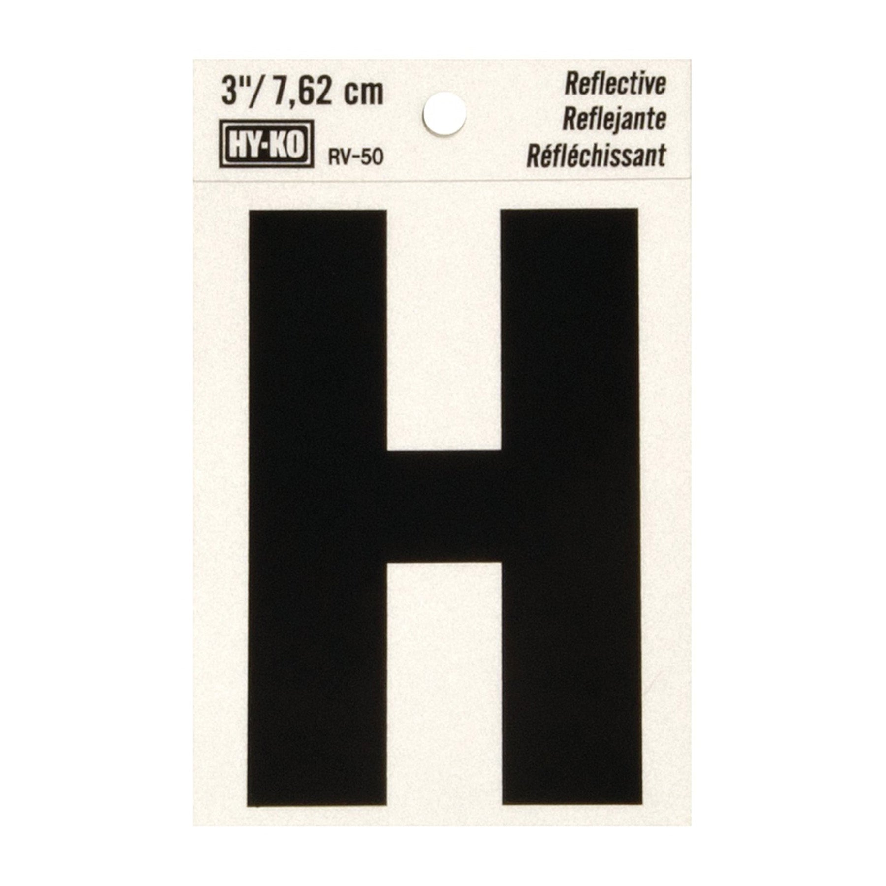 Reflective Black Letter - H