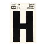 Reflective Black Letter - H