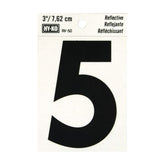 Reflective Black Number - 5