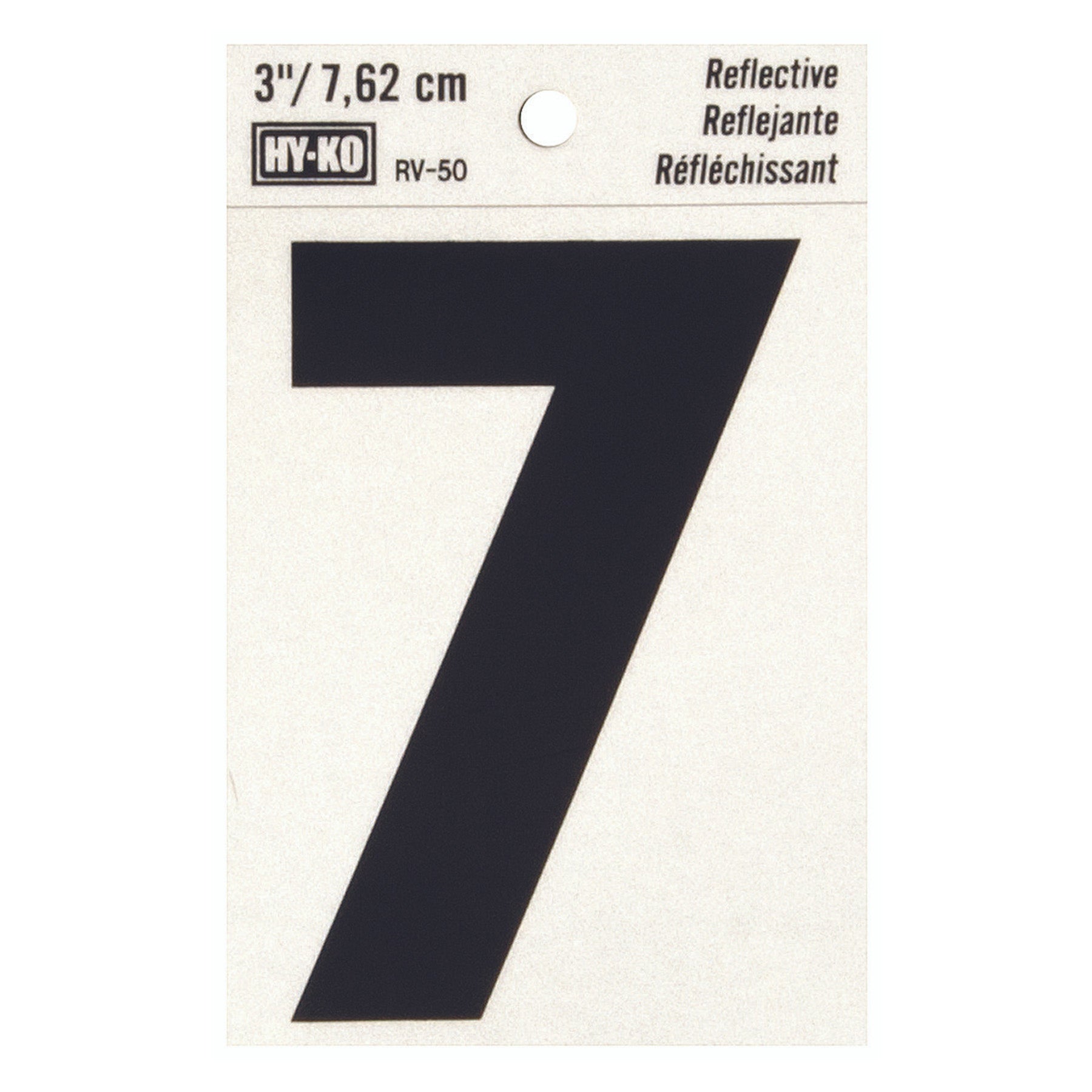 Reflective Black Number - 7