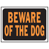 Hy-Ko “Beware Of Dog” Sign – 9 × 12 In-Orange/Black