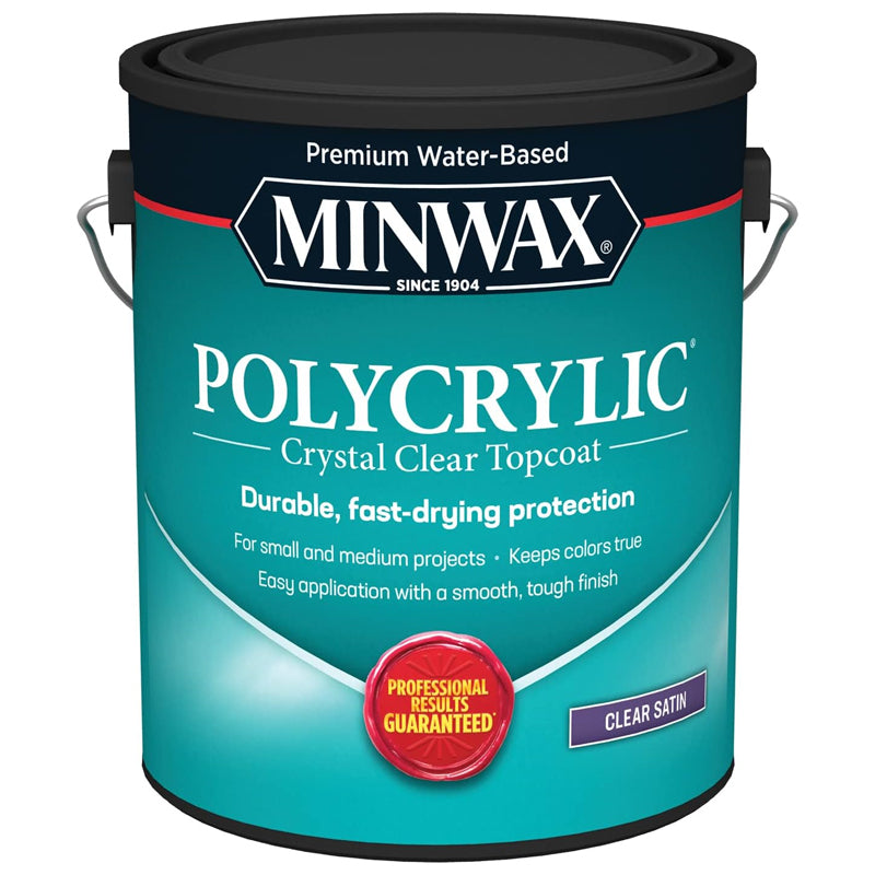 Minwax Polycrylic Satin Clear 1 Gallon-Clear