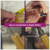 Magic Sliders Disc 22Mm W/Nail -White