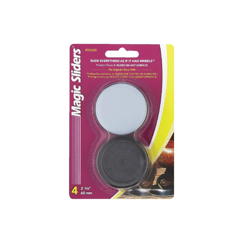 Magic Sliders Magic Concave Disc 2-3/8" 4Pk -Black & White