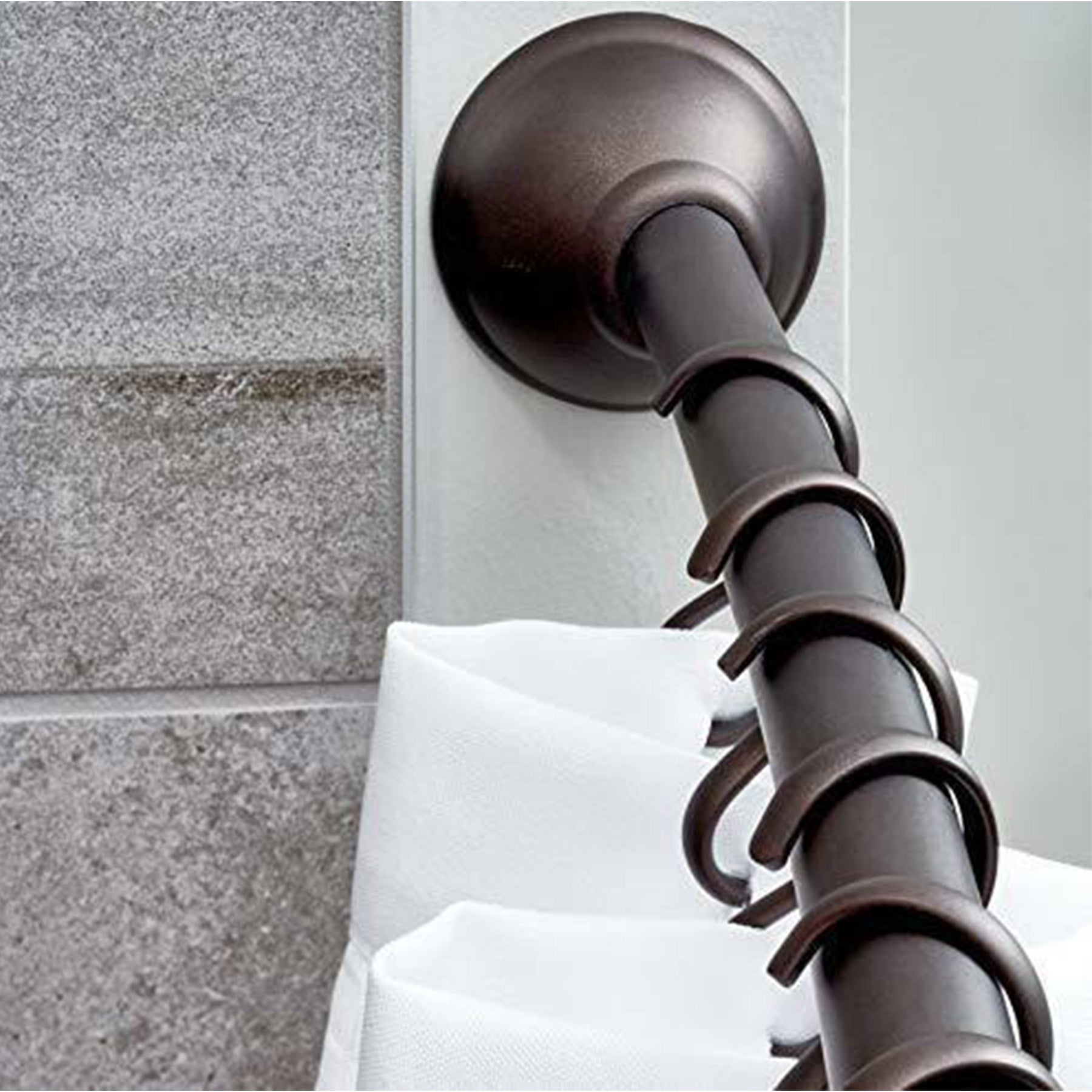 Curved Shower Rod , Bronze