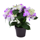 Artificial flower with pot, Brown