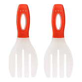 مقبض لتقديم السلطة 2 قطعة - أحمر