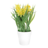 Artificial Narcissus flower in vase, Yellow