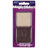 Magic Slid 4Pc Plastic Protective Caster Cups Square 1-3/4" - Brown