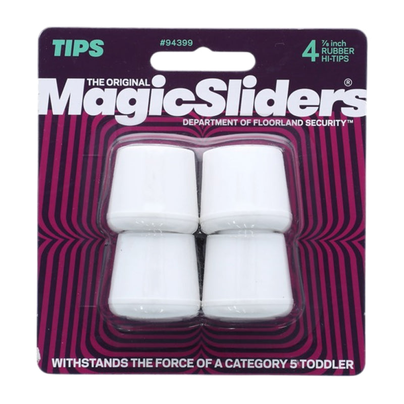 Magic Sliders Rubber Leg Tip Sliders 3/4" - White