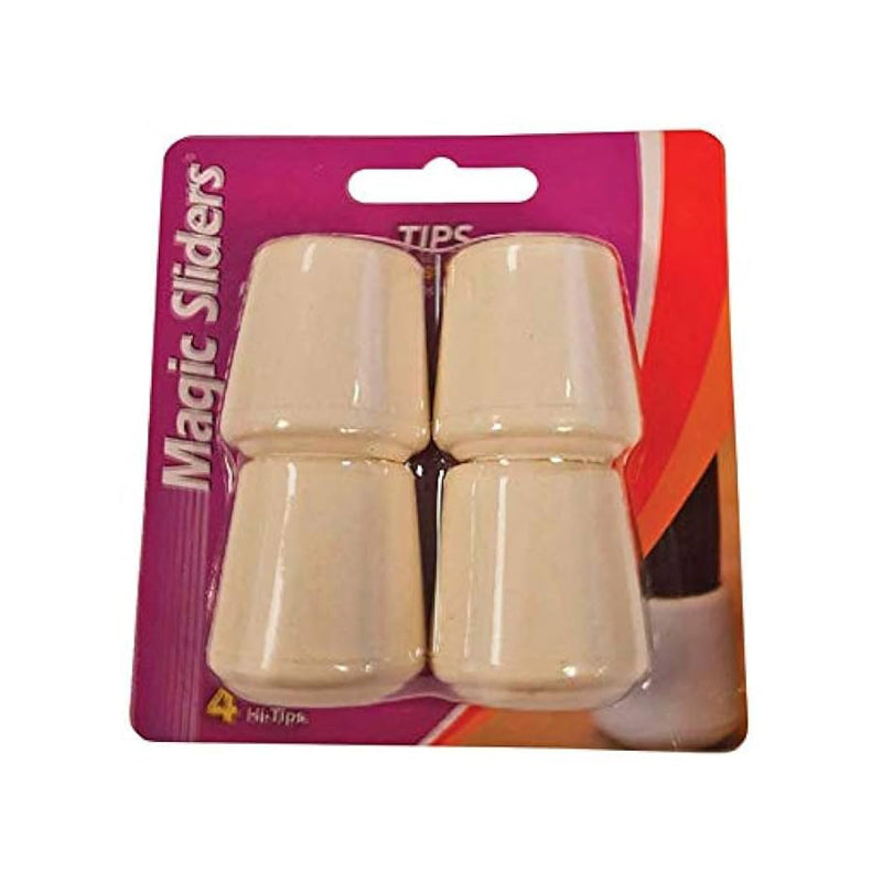 Magic Slid 4Pc Rubber Leg Tips 7/8" -Ers - White